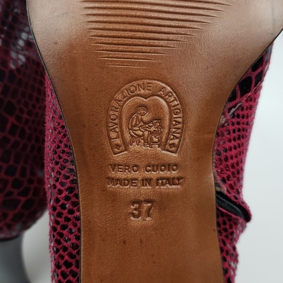 NWT Pratesi Square Toed Ankle Boot Sz 37 - Picture 7 of 11